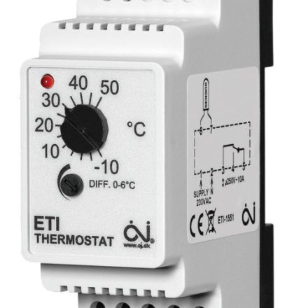 ETI-1551 termosztát csőkísérő fűtéshez