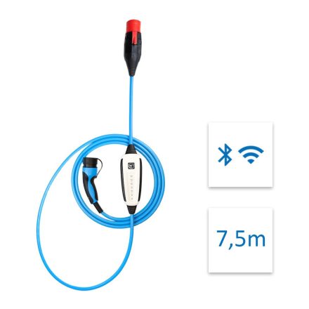 Mobil töltő, 7,5m, Typ 2, 22kW, WLAN, Bluetooth