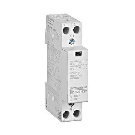 Sorbaépíthető mágneskapcsoló 20A, 2z, 230V AC 1KE