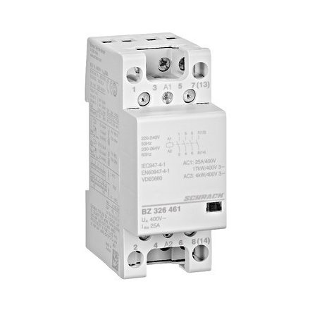 Sorbaépíthető mágneskapcsoló 25A/4kW, 4z, 230V AC 2KE