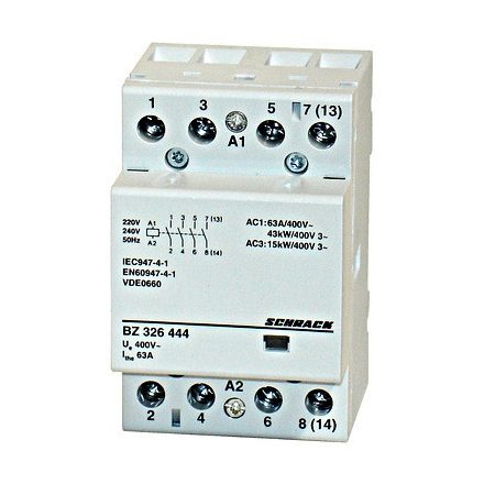 Sorbaépíthető mágneskapcsoló 63A/15kW, 4z, 230V AC 3KE