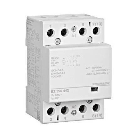 Sorbaépíthető mágneskapcsoló 40A/12.5kW, 4z, 230V AC 3KE
