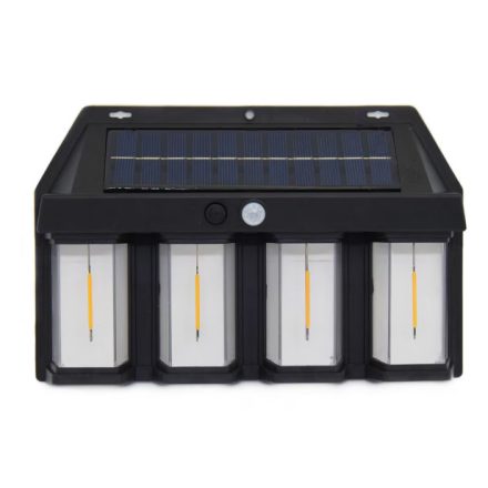 Kültéri napelemes fali lámpa - mozgásérzékelős (4 LED)